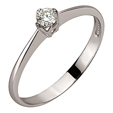 Золотое кольцо с бриллиантом (01-200606477)