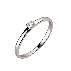 Золота каблучка з діамантом (01-200633377) фотографія