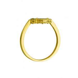 Золотое кольцо с фианитом (цирконием куб.) (01-200749377) фотография