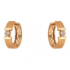 Золоті сережки з фіанітом (цирконієм куб.) (01-200810777) фотографія