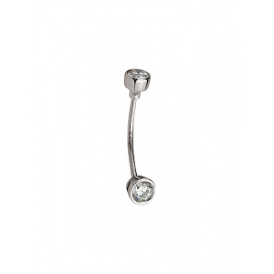 Золотой пирсинг с фианитом (цирконием куб.) (01-200838277) фотография