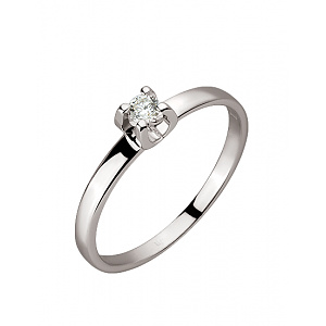 Золота каблучка з діамантом (01-200845077) фотографія