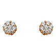 Золотые серьги с фианитом (цирконием куб.) 01-200879877 фотография 1
