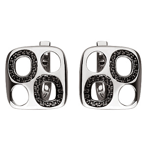 Золотые серьги с камнями Swarovski (11с-152) фотография