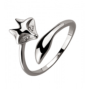 Золота каблучка з цирконіями (2б_к-231) фотографія