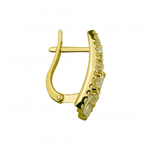 Золоті сережки з фіанітами (3б_с-129) фотографія