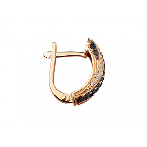 Золотые серьги с цирконием куб. (01-18375478) фотография