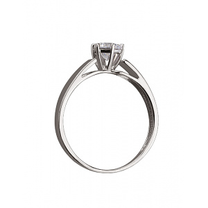 Золотое кольцо с цирконием куб. (01-18751078) фотография