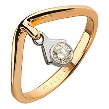 Золота каблучка з діамантом (01-19053878)