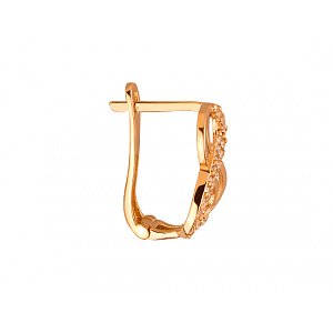 Золоті сережки з цирконієм куб. (01-19333978) фотографія