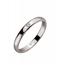 Золота обручка з діамантом