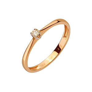 Золотое кольцо с бриллиантом (01-200428678) фотография