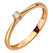 Золотое кольцо с бриллиантом 01-200428678 фотография 1