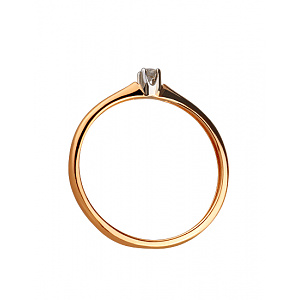 Золотое кольцо с бриллиантом (01-200428678) фотография