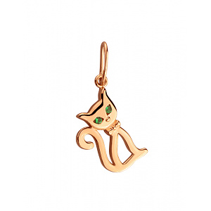 Золотой кулон с цирконием куб. (01-200530778) фотография