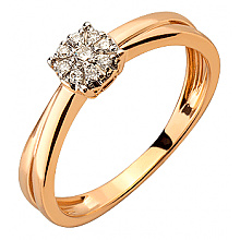 Золота каблучка з діамантами (01-200569578)