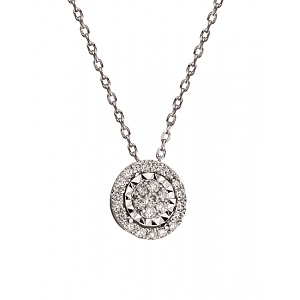 Золоте кольє з діамантами (01-200602978) фотографія