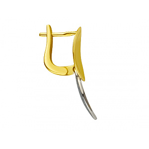 Золотые серьги с цирконием куб. (01-200603078) фотография