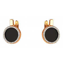 Золоті сережки з фіанітом (цирконієм куб.) (01-200633378)