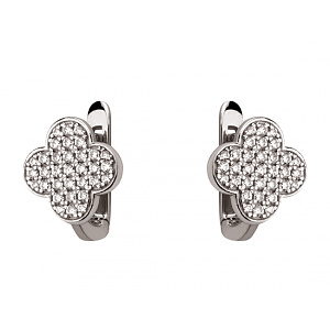 Золоті сережки з фіанітом (цирконієм куб.) (01-200807478) фотографія