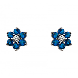 Золоті сережки з фіанітами (кубічним цирконієм) (2с-132) фотографія