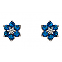 Золоті сережки з фіанітами (кубічним цирконієм) (2с-132)