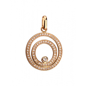 Золотой кулон с цирконием куб. (01-18921979) фотография