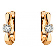 Золотые серьги с цирконием куб. 01-19118979 фотография 1