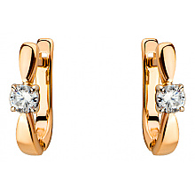 Золоті сережки з цирконієм куб. (01-19118979)