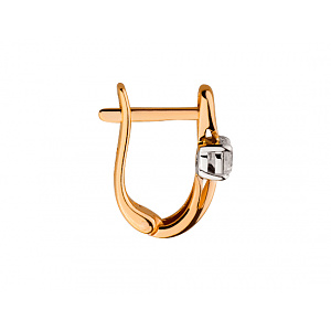 Золотые серьги с цирконием куб. (01-19118979) фотография