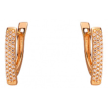 Золоті сережки з фіанітом (цирконієм куб.) (01-200104779)