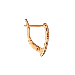 Золотые серьги с фианитом (цирконием куб.) (01-200104779) фотография