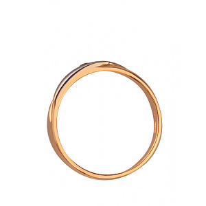Золотое обручальное кольцо  с бриллиантом (01-200152579) фотография