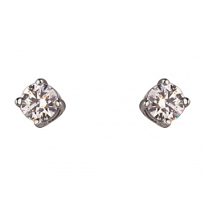 Золотые серьги с цирконием куб. (01-200209479) фотография