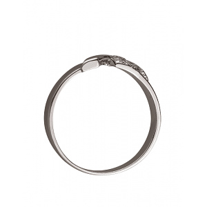 Золота каблучка з діамантами (01-200283079) фотографія