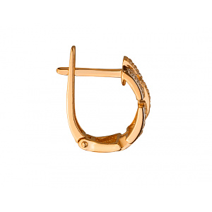 Золотые серьги с цирконием куб. (01-200336379) фотография