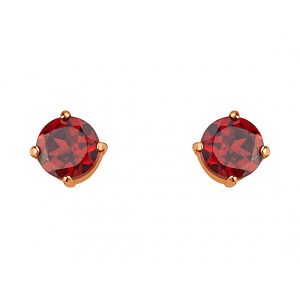 Золотые серьги с цирконием куб. (01-200408179) фотография