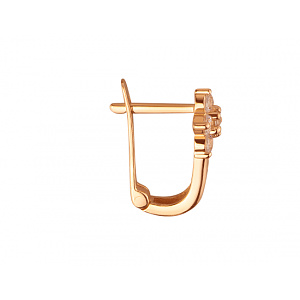 Золотые серьги с цирконием куб. (01-200438279) фотография