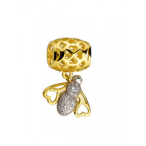 Золотой кулон с цирконием куб. (01-200465879) фотография