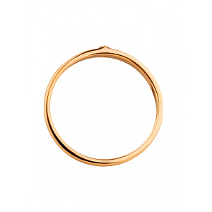 Золота обручка з діамантом (01-200590079) фотографія