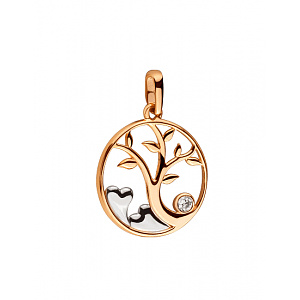 Золотий кулон з цирконієм куб. (01-200603079) фотографія