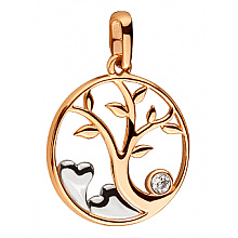 Золотий кулон з цирконієм куб. (01-200603079)