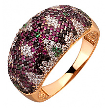 Золота каблучка з фіанітом (цирконієм куб.) (01-200742479)