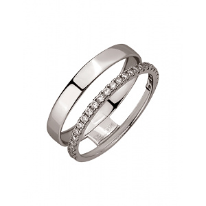 Золота каблучка з фіанітом (цирконієм куб.) (01-200766279) фотографія