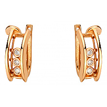 Золоті сережки з фіанітом (цирконієм куб.) (01-200769679)