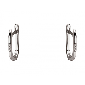 Золоті сережки з діамантами (01-200858079) фотографія