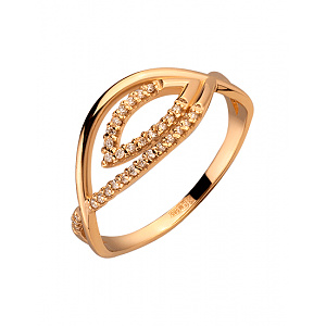 Золота каблучка з діамантами (8б_к-268) фотографія