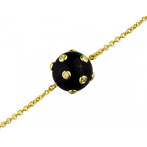 Золотой  браслет с бриллиантами (01-18908980) фотография