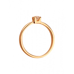 Золота каблучка з цирконієм куб. (01-19053980) фотографія