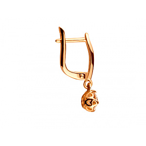 Золоті сережки з цирконієм куб. (01-19109380) фотографія